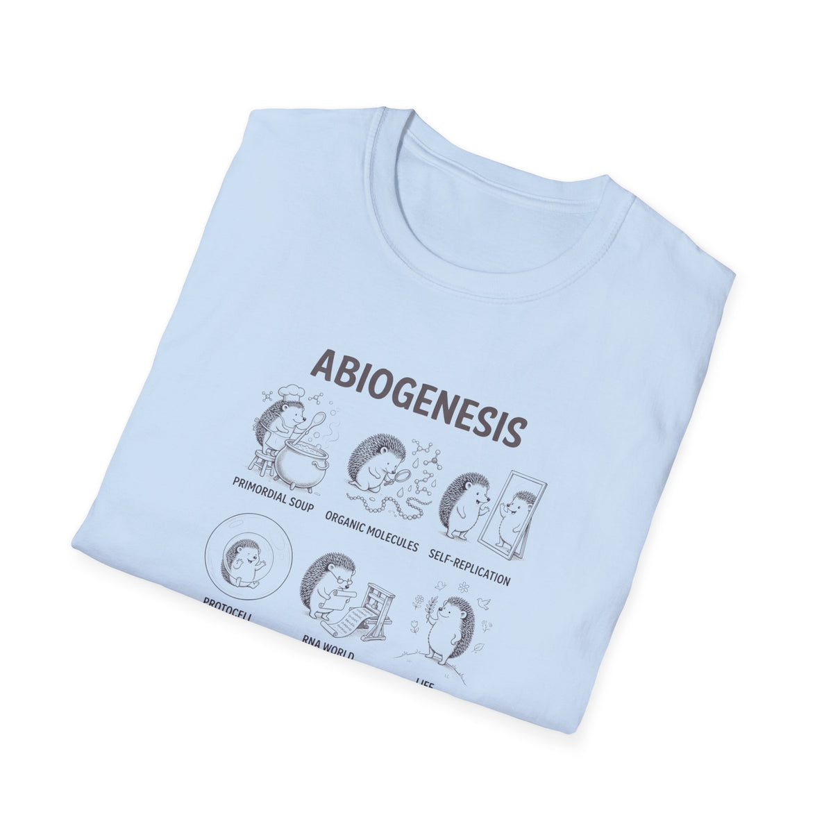 Abiogenesis (As Demonstrated By Hedgehogs) Unisex Softstyle T-Shirt