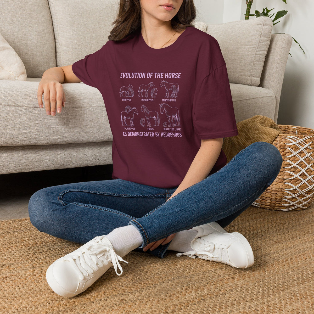 Evolution Of The Horse (As Demonstrated By Hedgehogs) Unisex Softstyle T-Shirt
