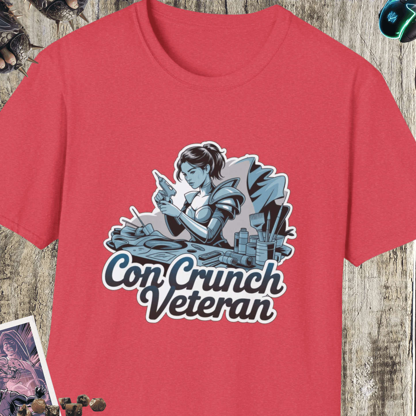Con Crunch Veteran Unisex Softstyle T-Shirt