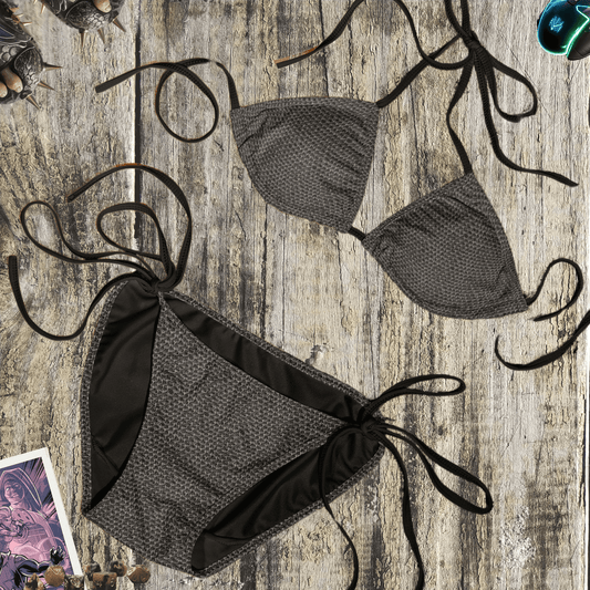 Iron Chainmail Bikini Swimsuit