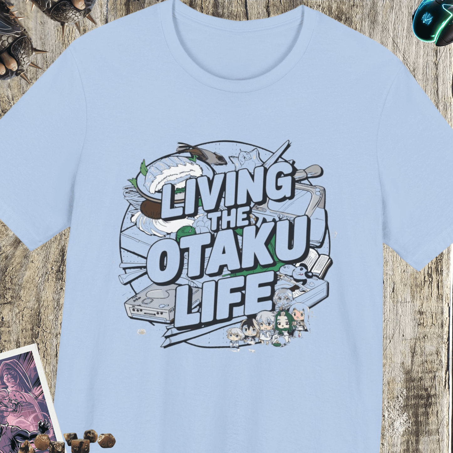 Living The Otaku Life Jersey Short Sleeve Tee