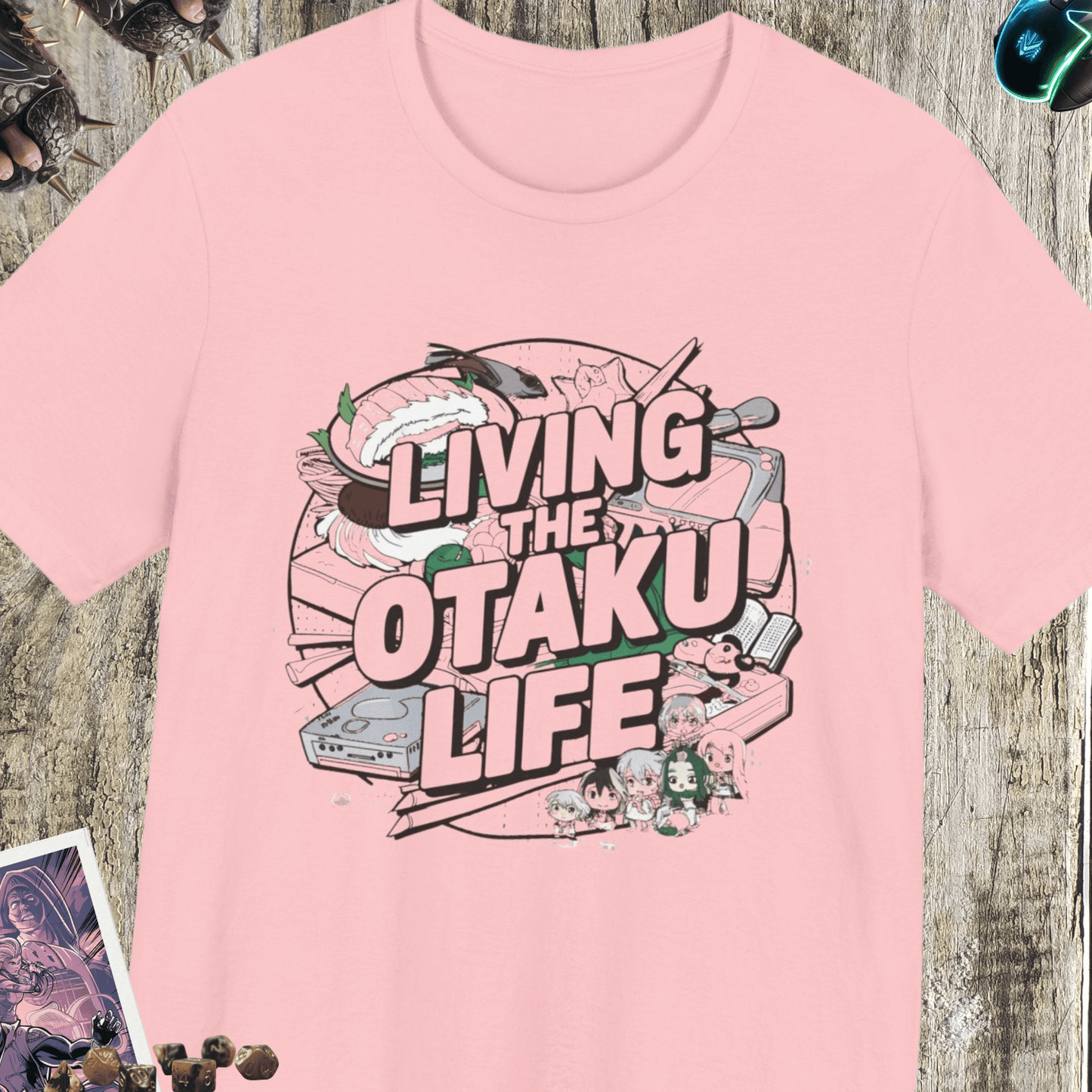 Living The Otaku Life Jersey Short Sleeve Tee