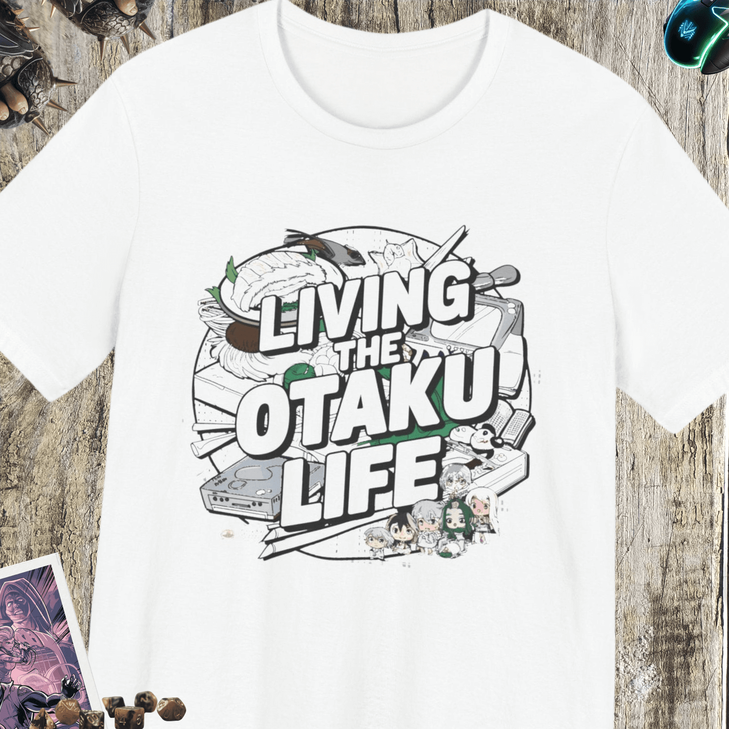 Living The Otaku Life Jersey Short Sleeve Tee
