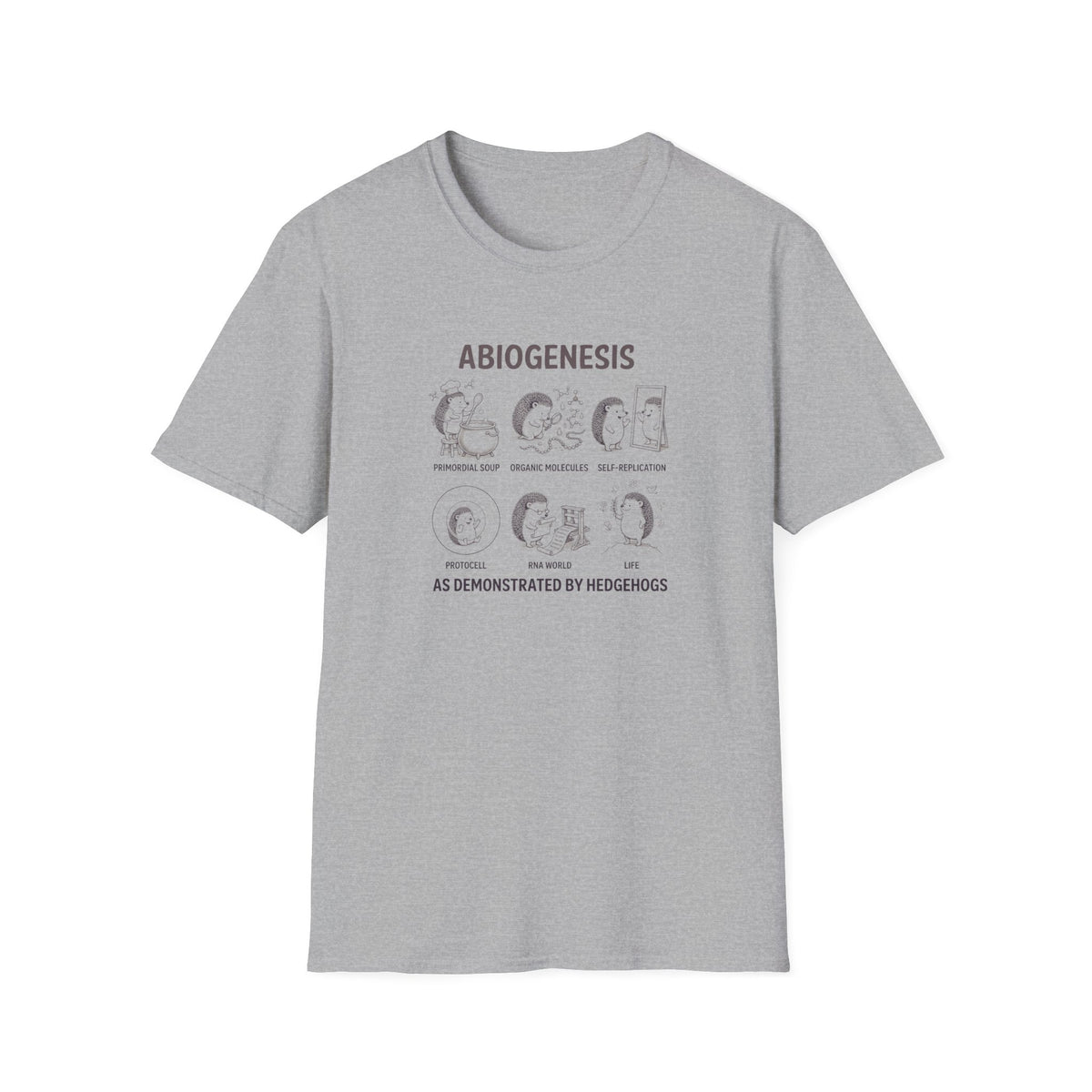 Abiogenesis (As Demonstrated By Hedgehogs) Unisex Softstyle T-Shirt