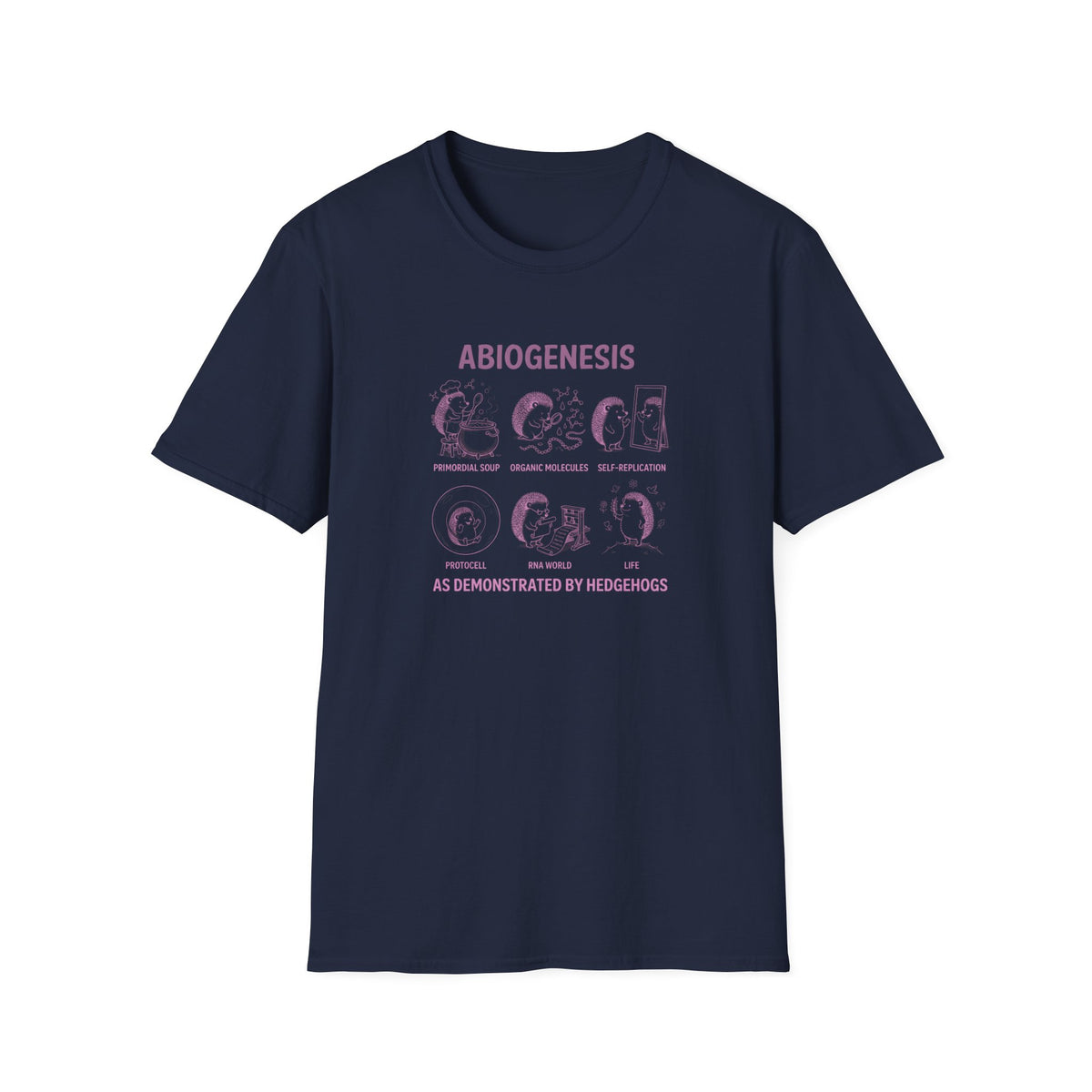 Abiogenesis (As Demonstrated By Hedgehogs) Unisex Softstyle T-Shirt