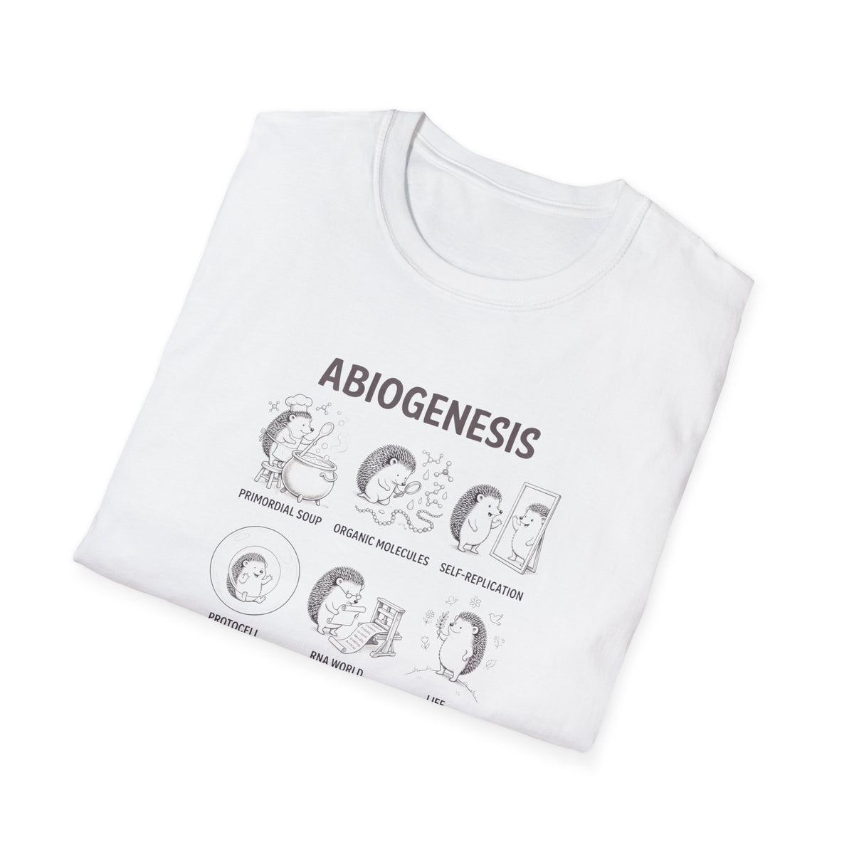 Abiogenesis (As Demonstrated By Hedgehogs) Unisex Softstyle T-Shirt