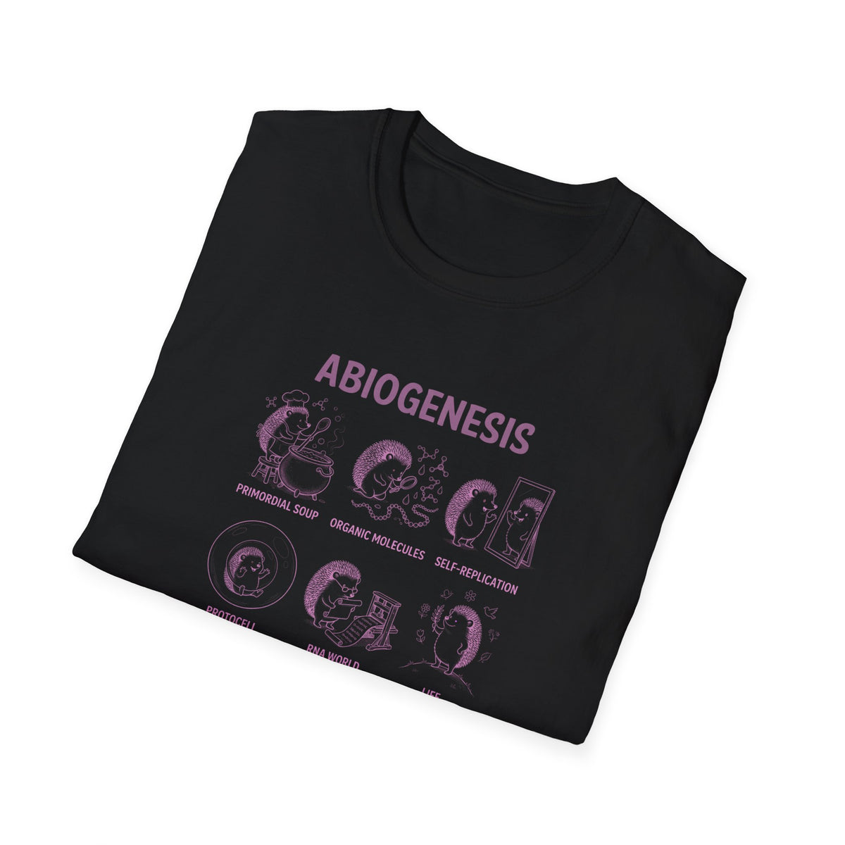 Abiogenesis (As Demonstrated By Hedgehogs) Unisex Softstyle T-Shirt
