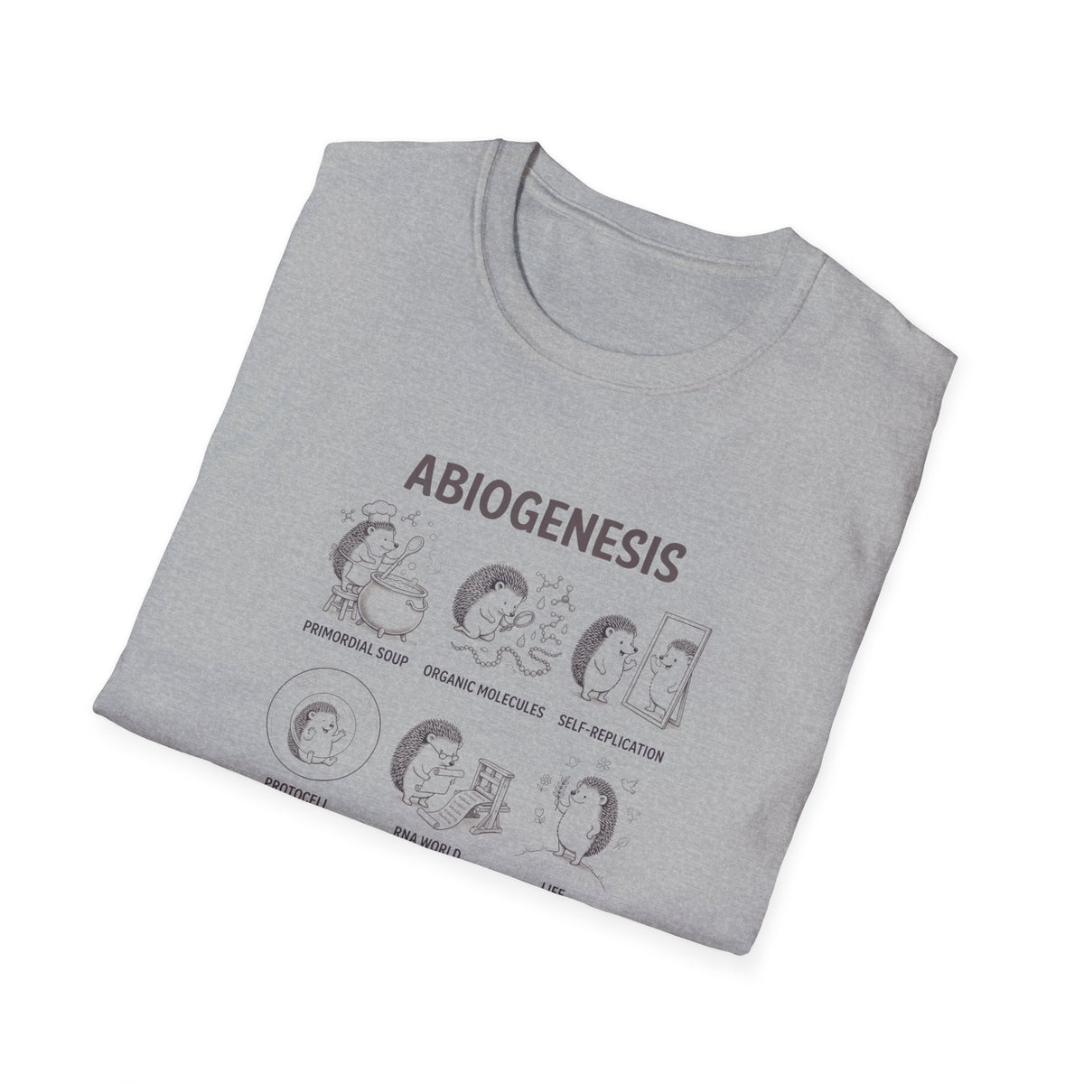 Abiogenesis (As Demonstrated By Hedgehogs) Unisex Softstyle T-Shirt