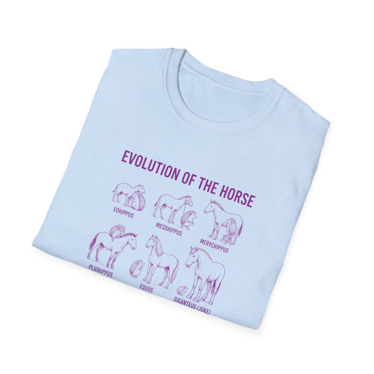 Evolution Of The Horse (As Demonstrated By Hedgehogs) Unisex Softstyle T-Shirt