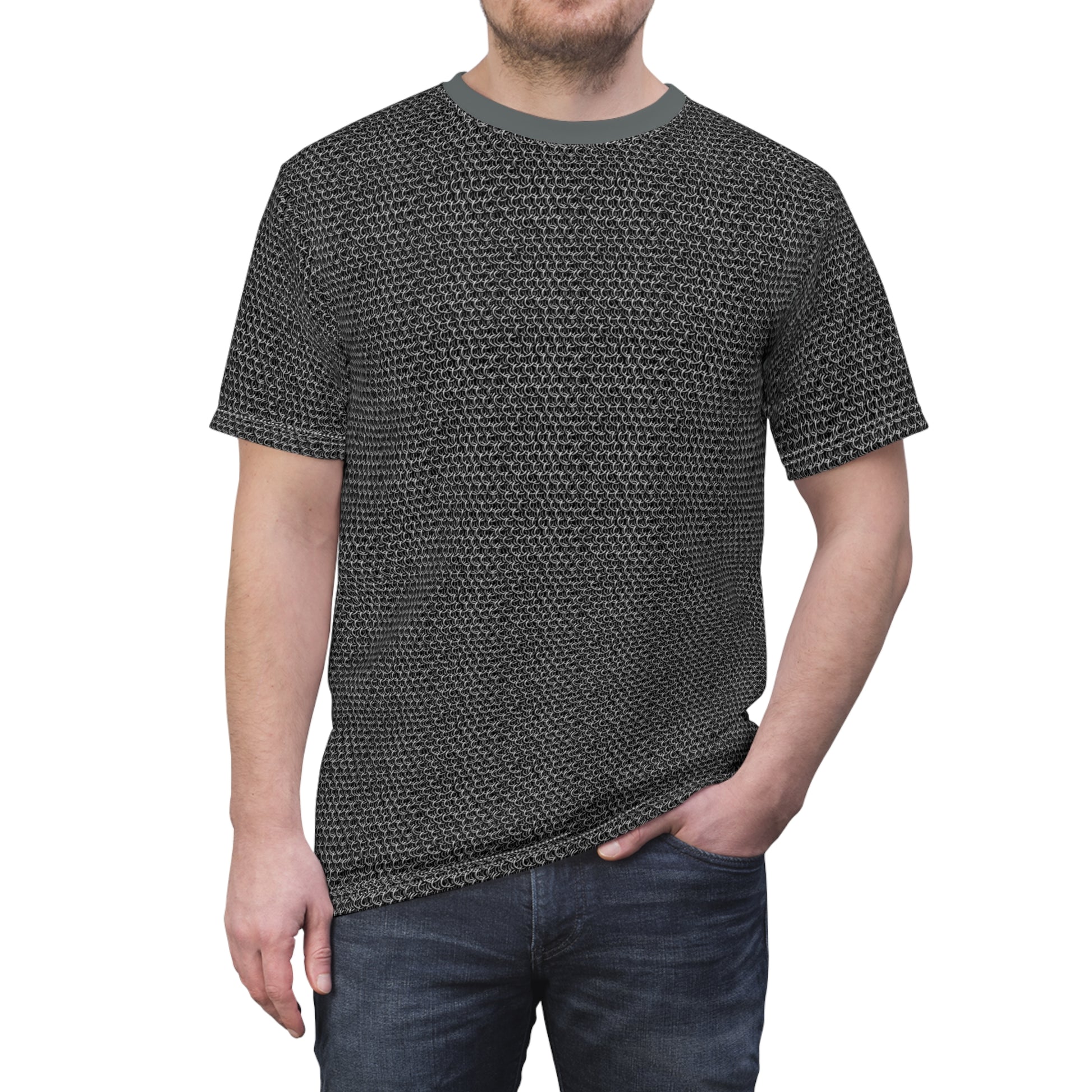 Iron Chainmail Unisex Cut & Sew Tee - Proptaku Cosplay Studio