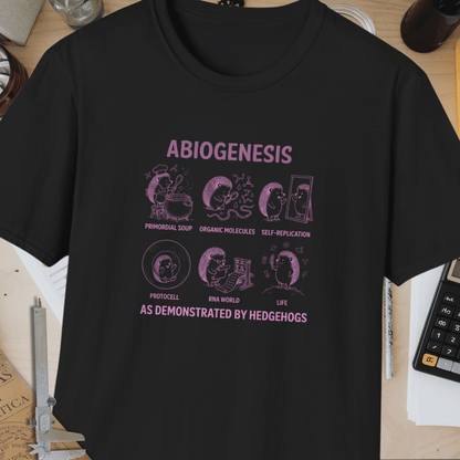 Abiogenesis (As Demonstrated By Hedgehogs) Unisex Softstyle T-Shirt