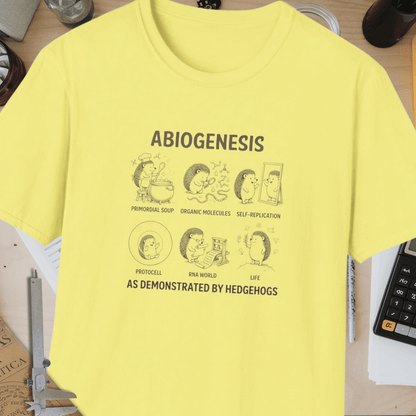 Abiogenesis (As Demonstrated By Hedgehogs) Unisex Softstyle T-Shirt