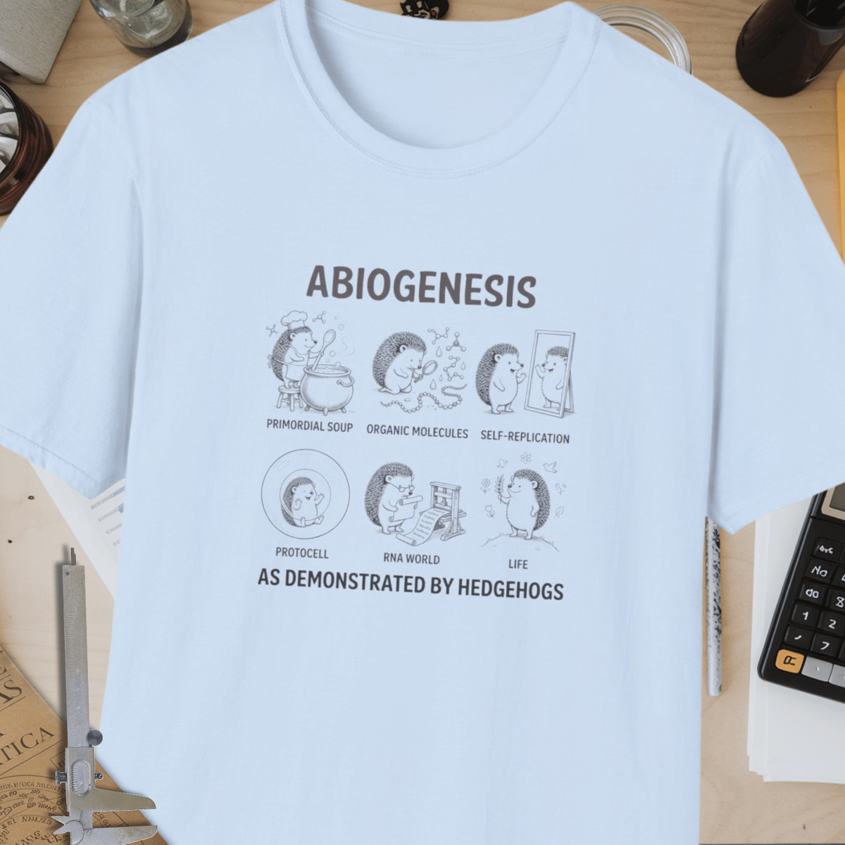 Abiogenesis (As Demonstrated By Hedgehogs) Unisex Softstyle T-Shirt