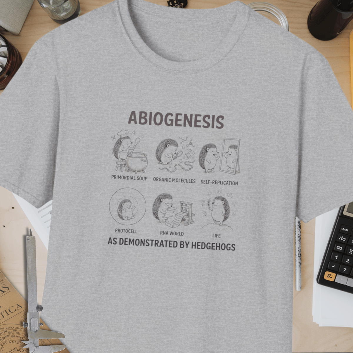 Abiogenesis (As Demonstrated By Hedgehogs) Unisex Softstyle T-Shirt