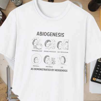 Abiogenesis (As Demonstrated By Hedgehogs) Unisex Softstyle T-Shirt