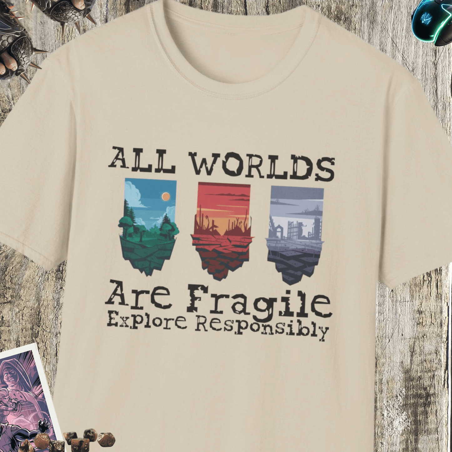 All Worlds Unisex Softstyle T-Shirt