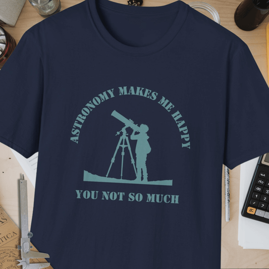 Astronomy Makes Me Happy Unisex Softstyle T-Shirt