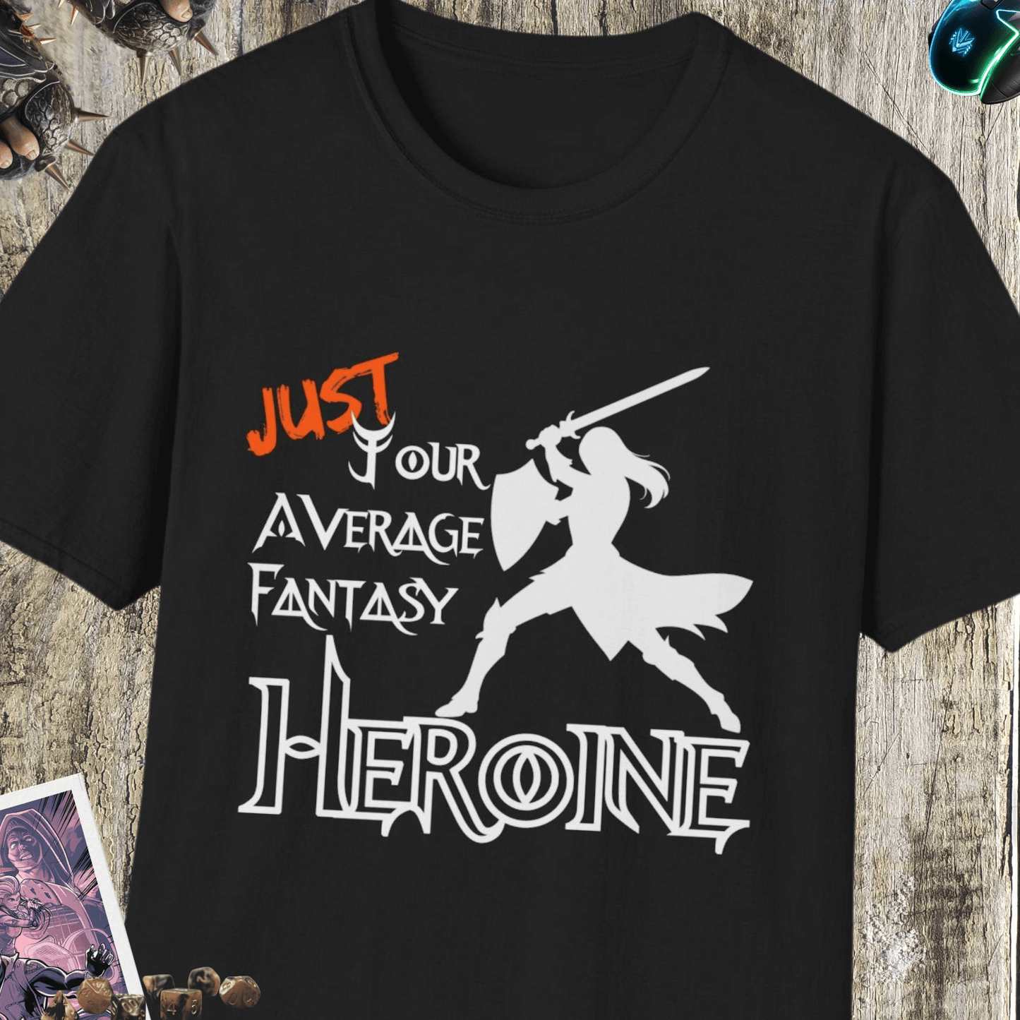 Average Fantasy Heroine Unisex Softstyle T-Shirt