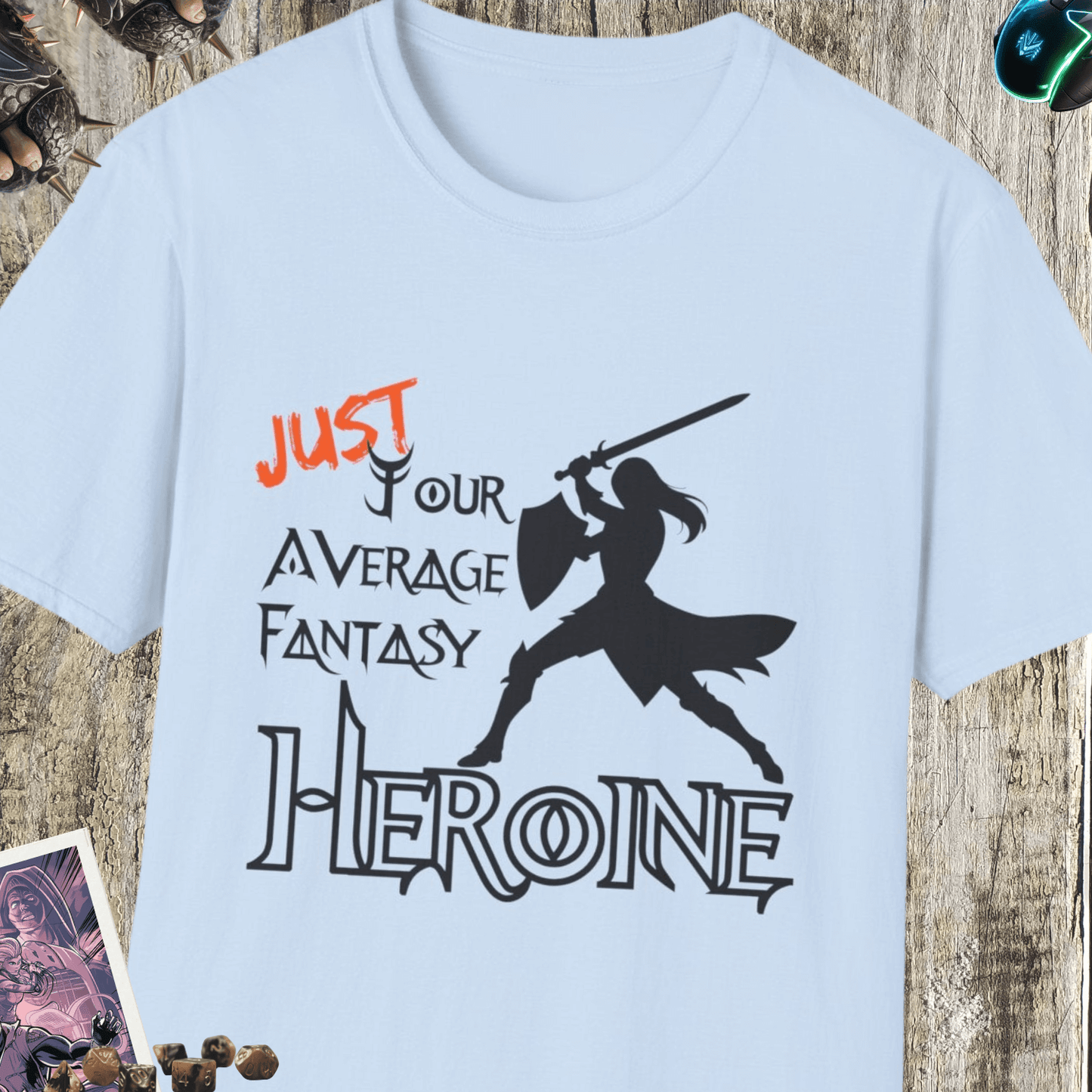 Average Fantasy Heroine Unisex Softstyle T-Shirt