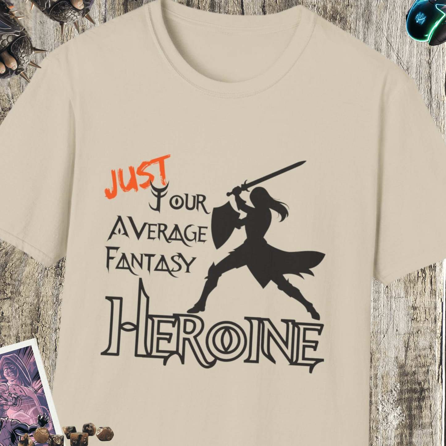 Average Fantasy Heroine Unisex Softstyle T-Shirt