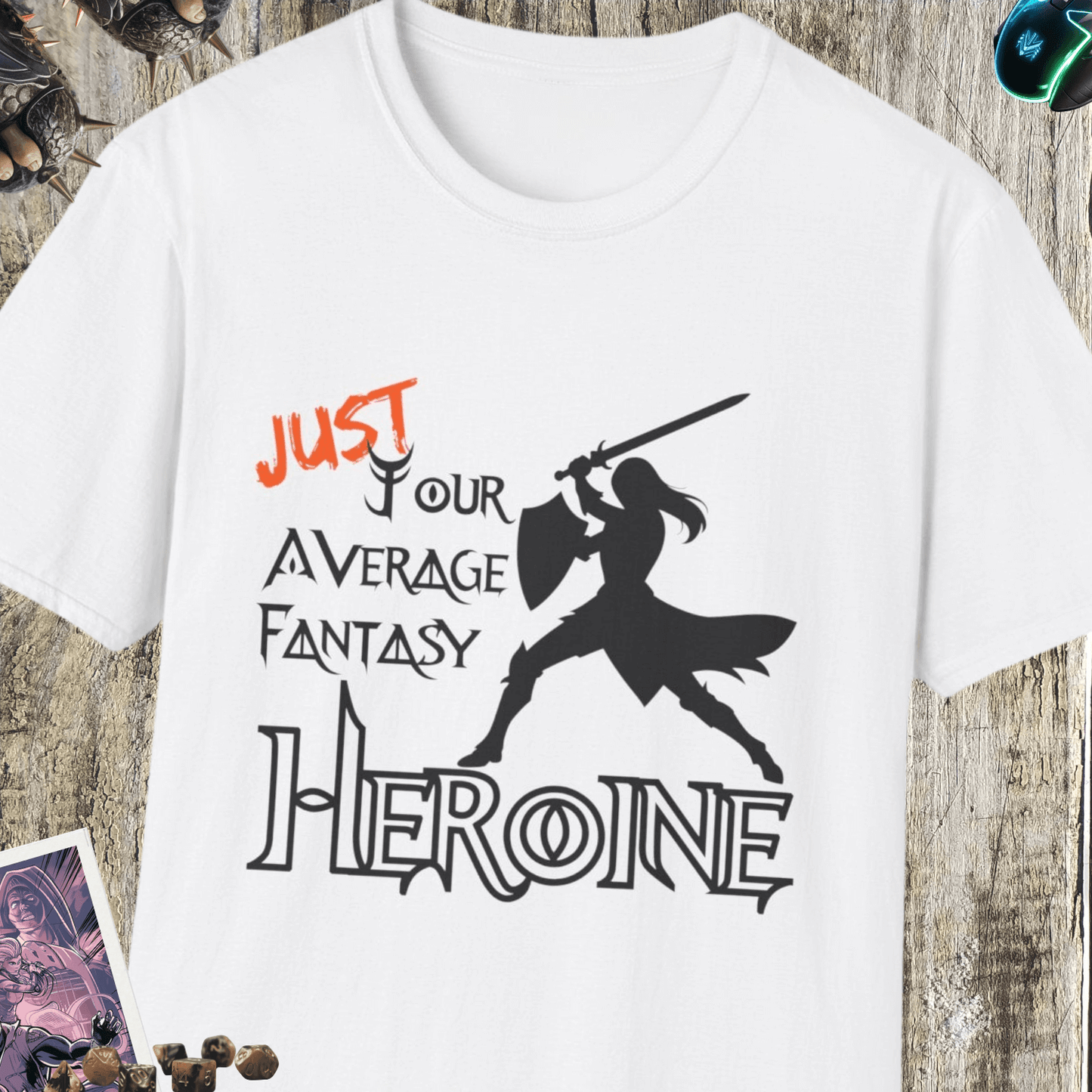 Average Fantasy Heroine Unisex Softstyle T-Shirt