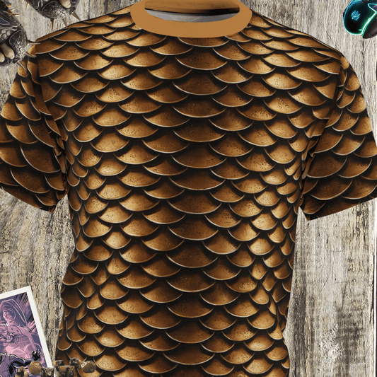 Bronze Scale Pattern T‑Shirt