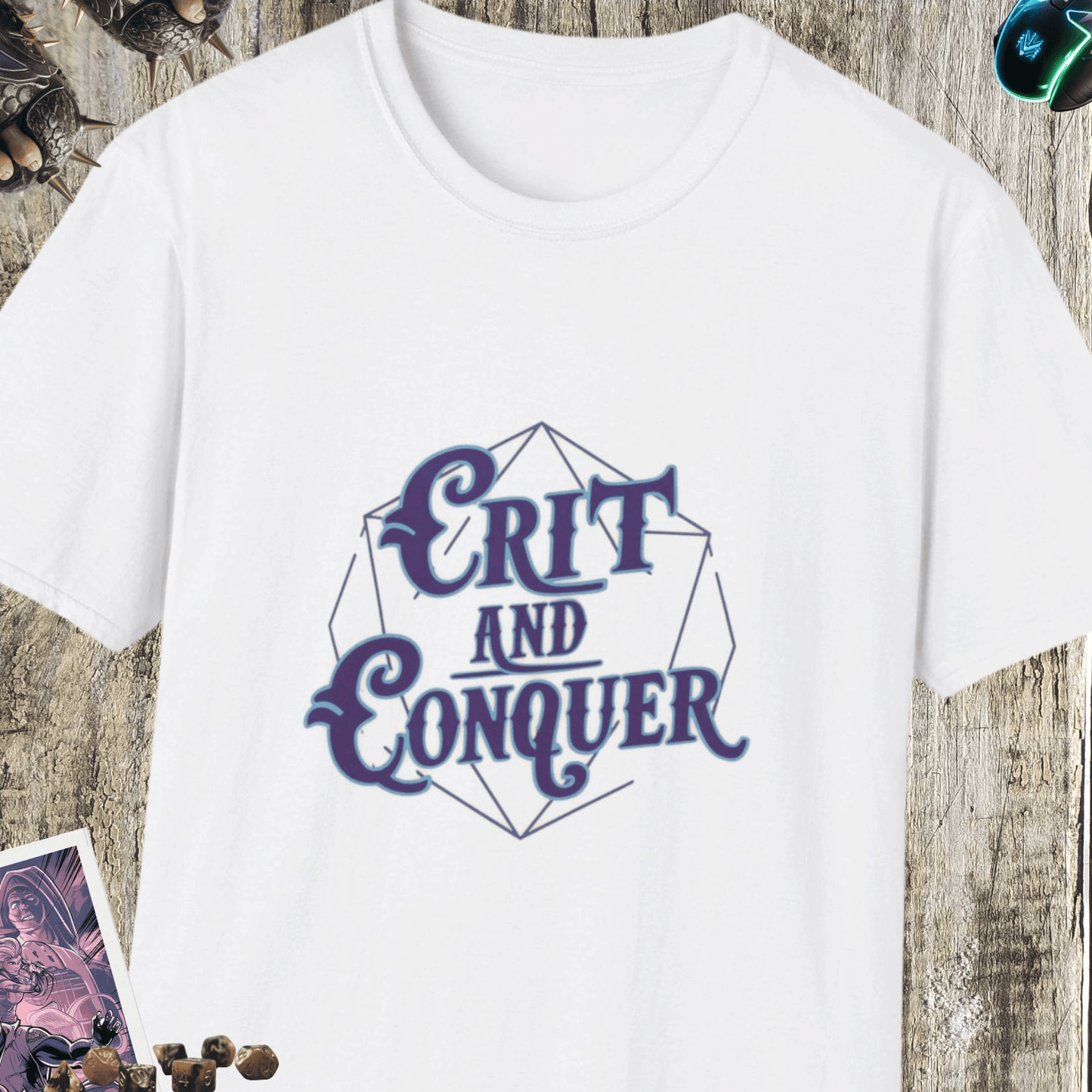 Crit and Conquer Unisex Softstyle T-Shirt