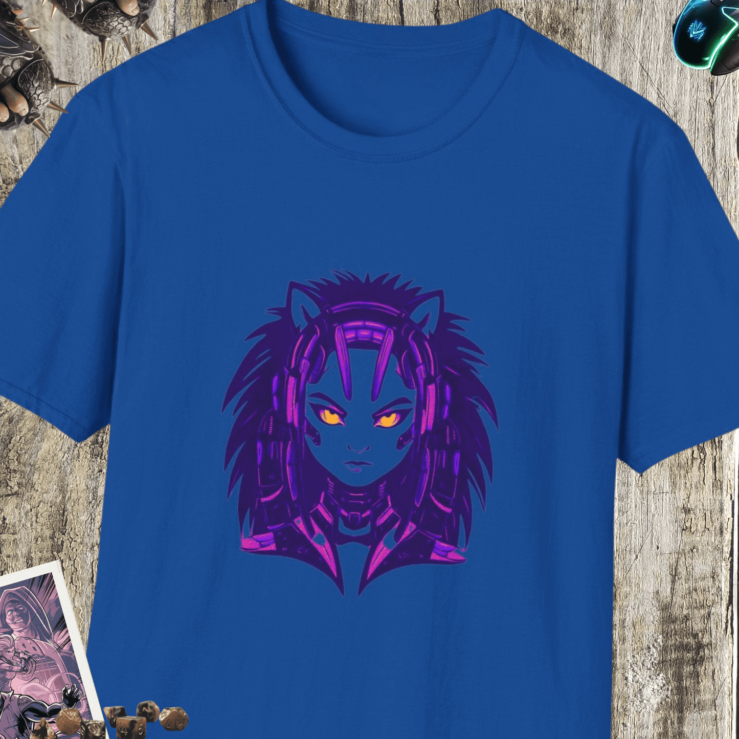 Cyber Hedgehog Girl Unisex Softstyle T-Shirt