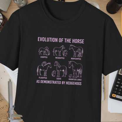 Evolution Of The Horse (As Demonstrated By Hedgehogs) Unisex Softstyle T-Shirt
