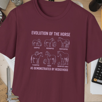 Evolution Of The Horse (As Demonstrated By Hedgehogs) Unisex Softstyle T-Shirt