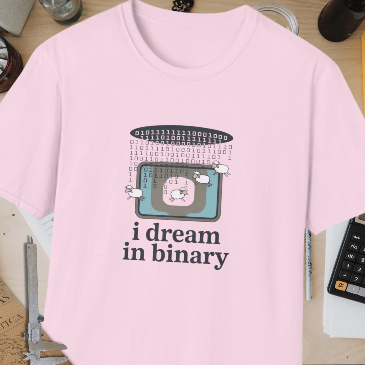 I Dream In Binary Unisex Softstyle T-Shirt