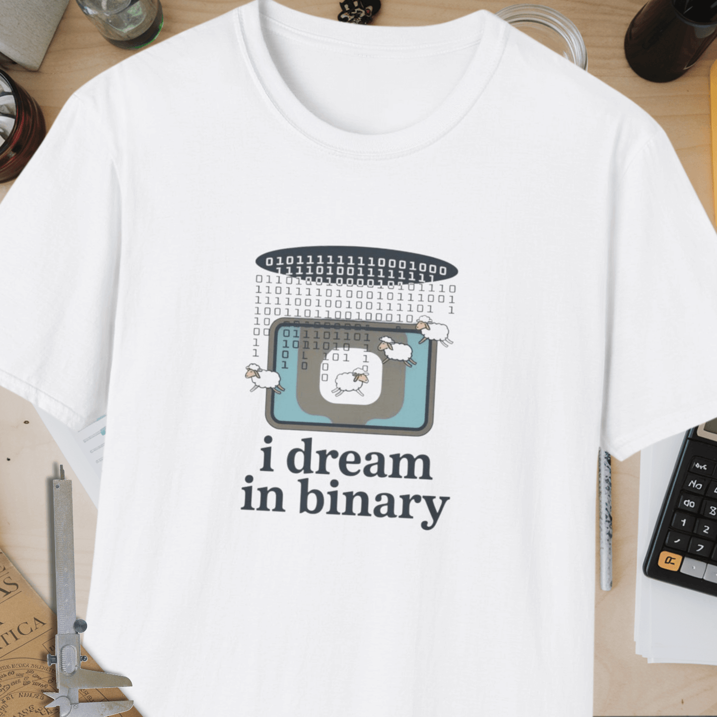I Dream In Binary Unisex Softstyle T-Shirt