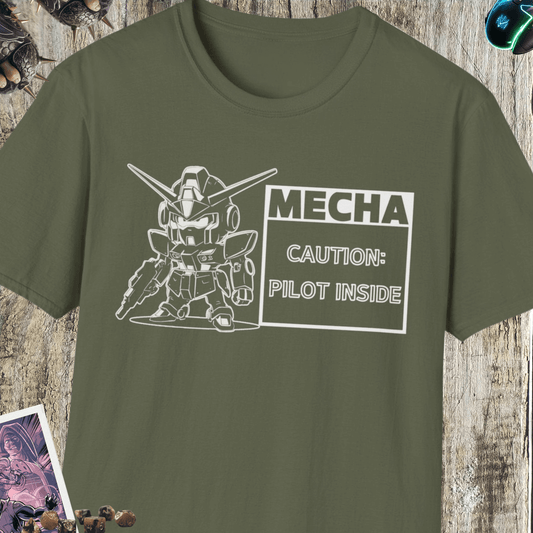 Mecha Pilot Inside Unisex Softstyle T-Shirt