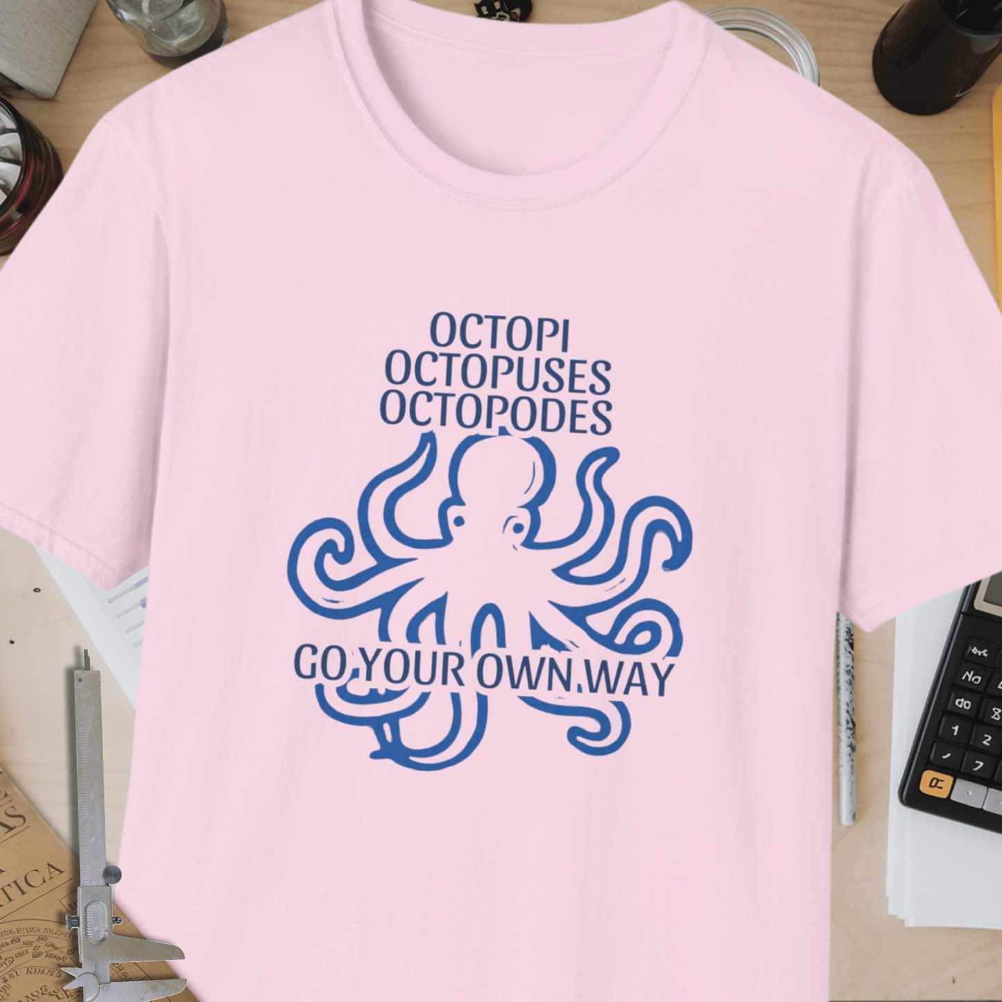 Octopi Octopuses Octopodes Unisex Softstyle T-Shirt