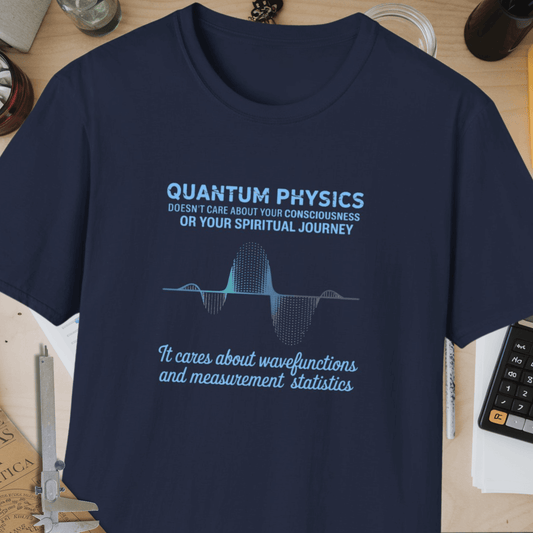 Quantum Physics Doesn't Care Unisex Softstyle T-Shirt