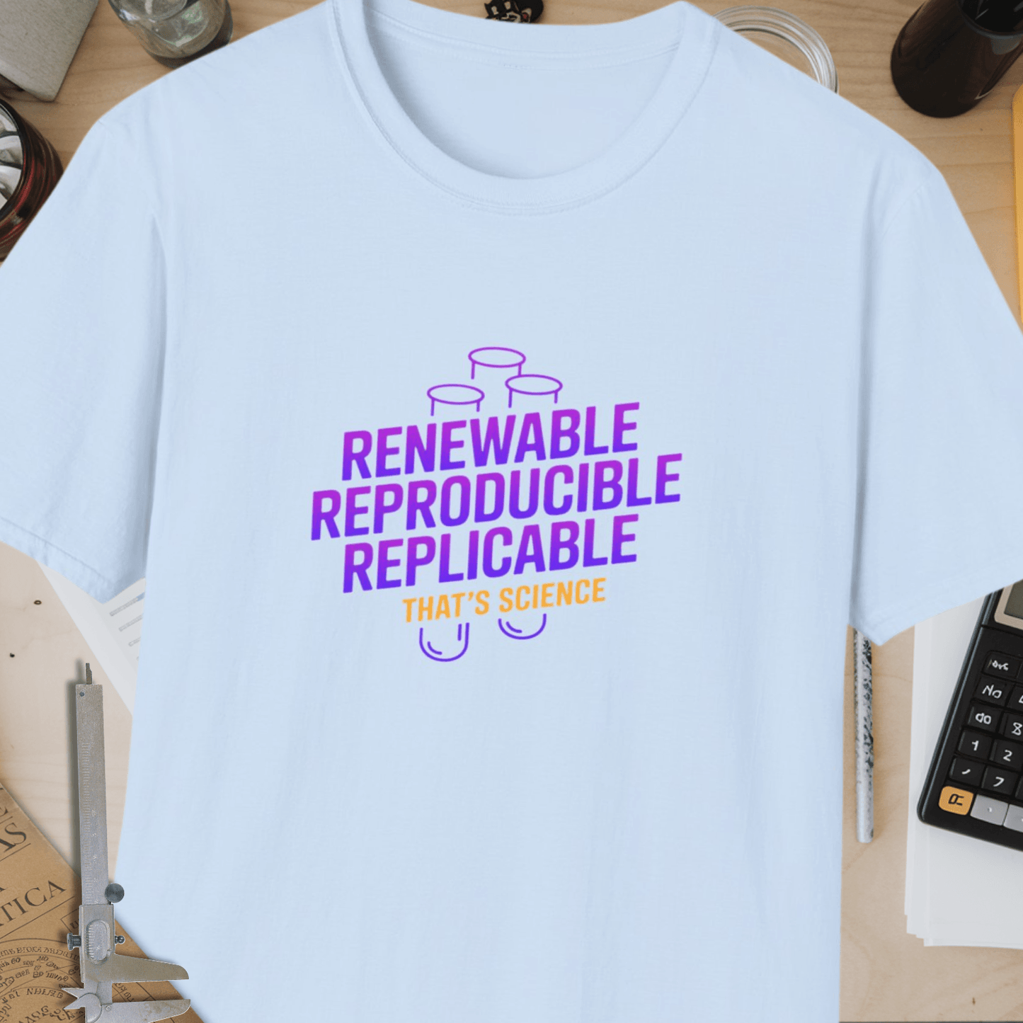 Renewable Reproducible Replicable Unisex Softstyle T-Shirt