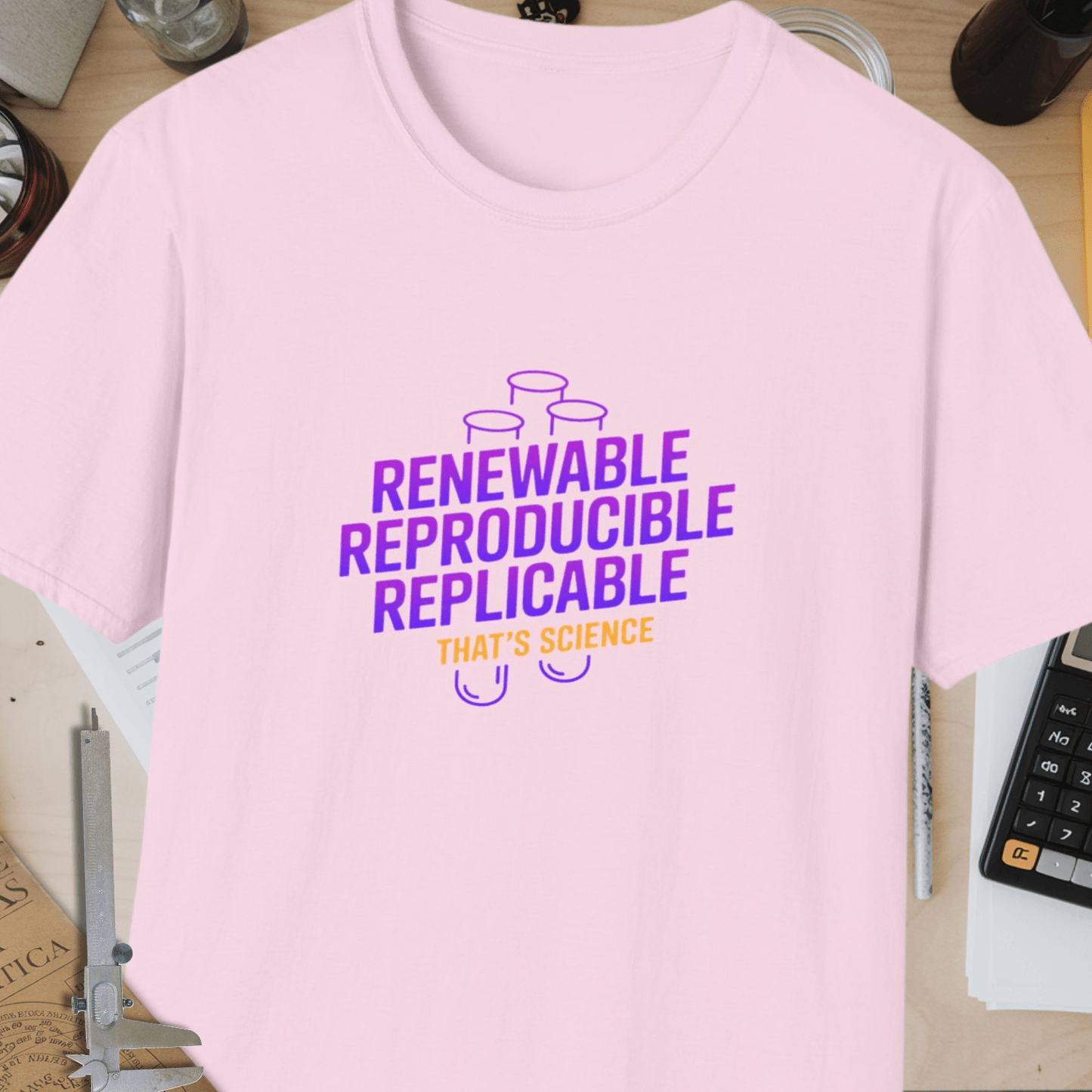 Renewable Reproducible Replicable Unisex Softstyle T-Shirt