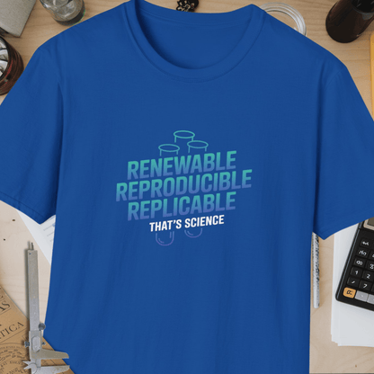Renewable Reproducible Replicable Unisex Softstyle T-Shirt