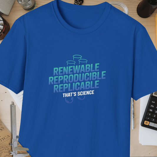 Renewable Reproducible Replicable Unisex Softstyle T-Shirt