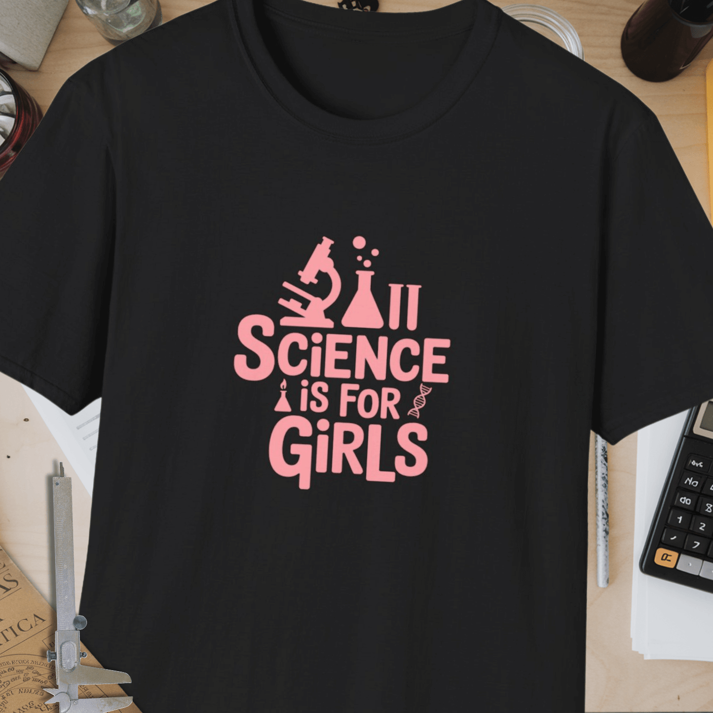 Science Is For Girls Unisex Softstyle T-Shirt