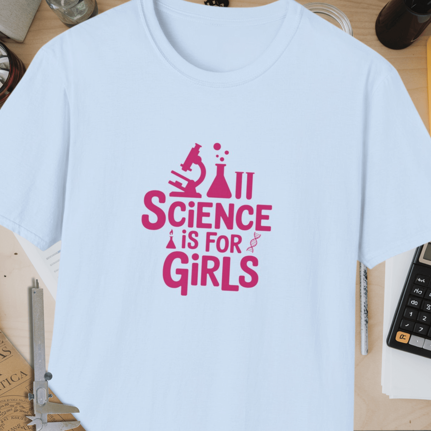 Science Is For Girls Unisex Softstyle T-Shirt