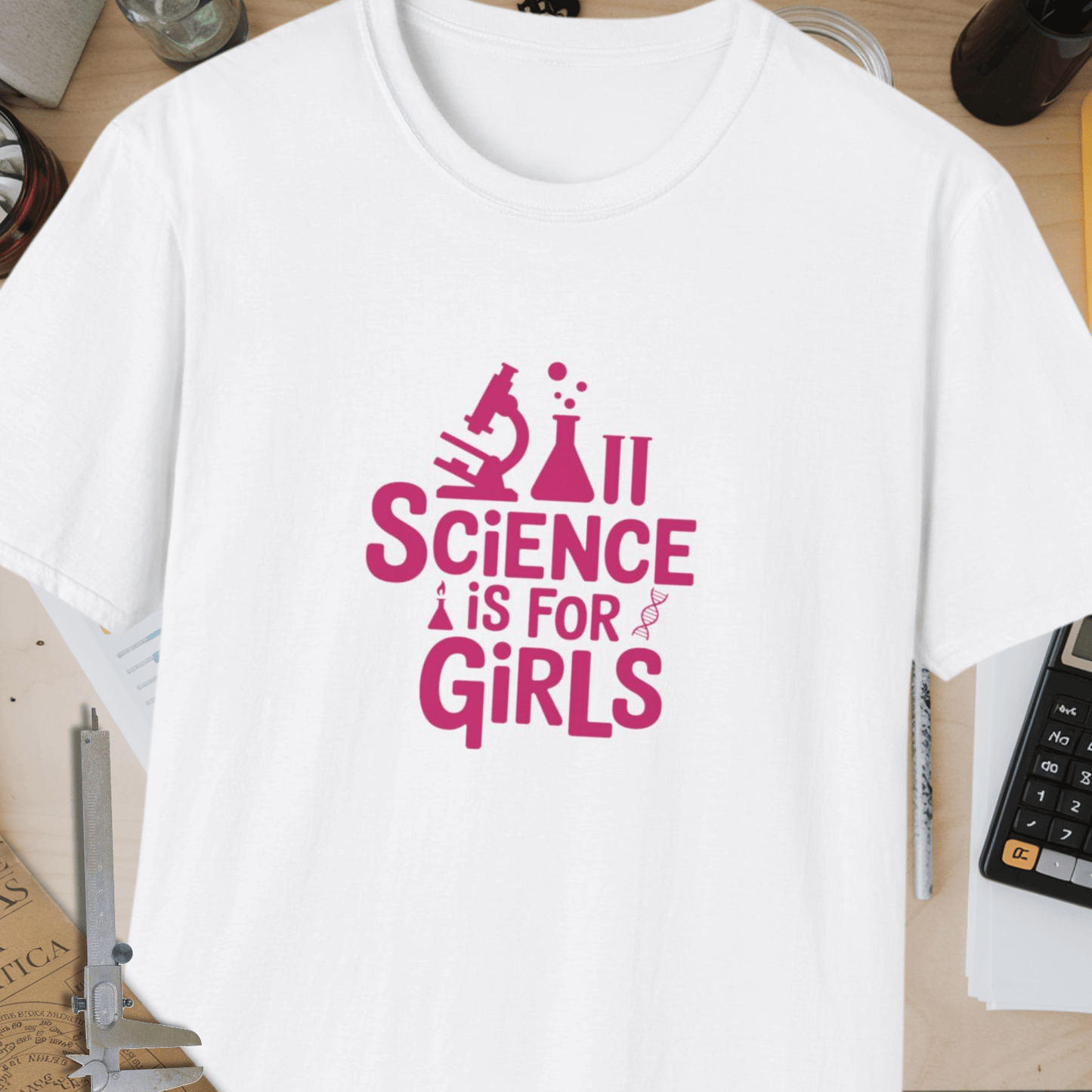 Science Is For Girls Unisex Softstyle T-Shirt