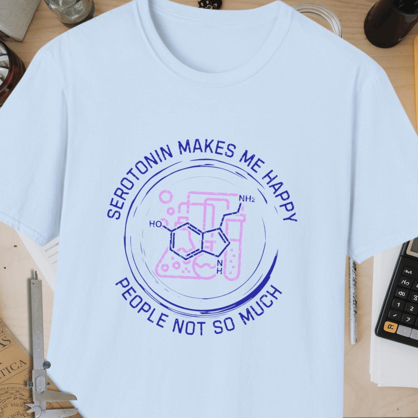 Serotonin Makes Me Happy Unisex Softstyle T-Shirt