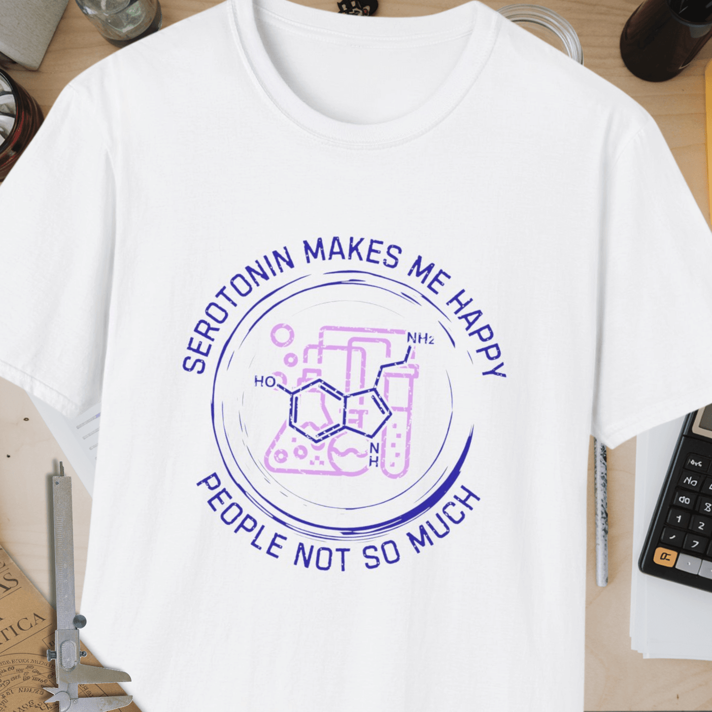 Serotonin Makes Me Happy Unisex Softstyle T-Shirt