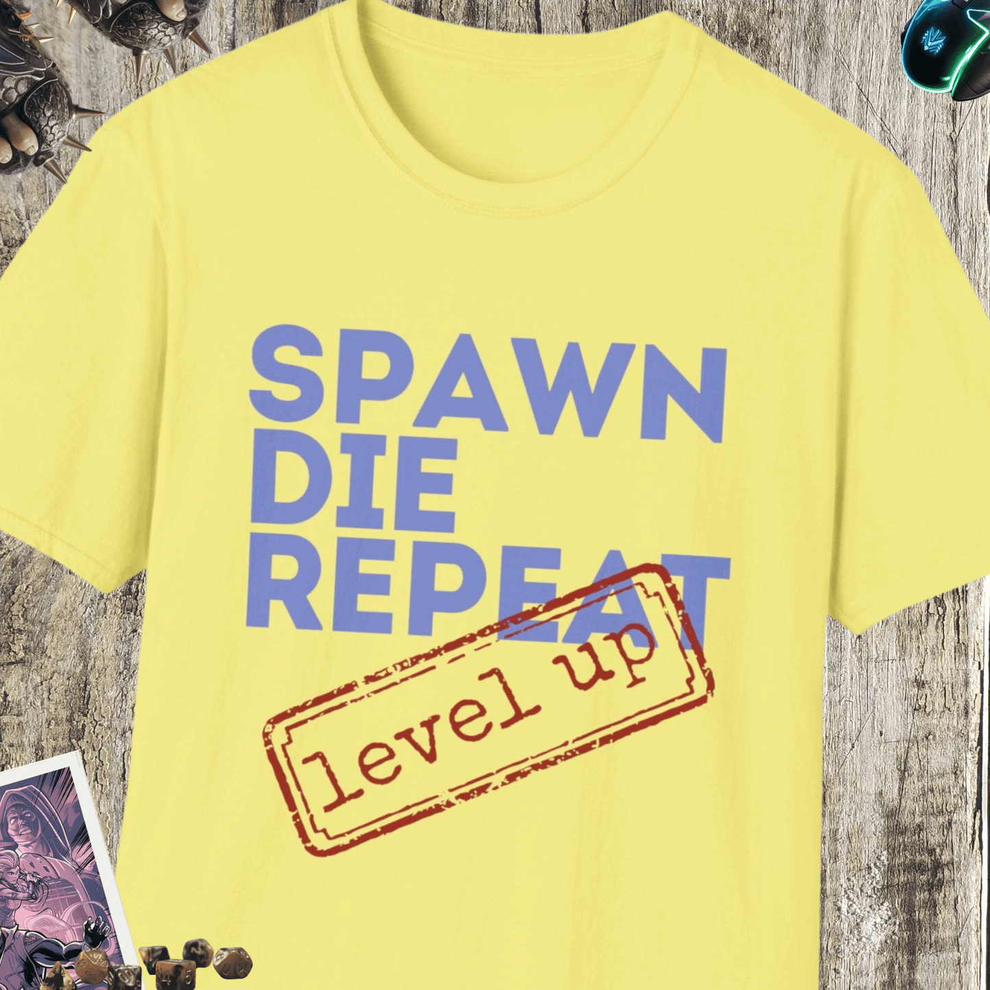 Spawn, Die, Repeat Unisex Softstyle T-Shirt