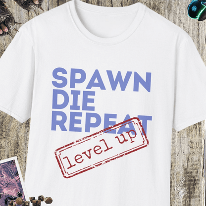 Spawn, Die, Repeat Unisex Softstyle T-Shirt