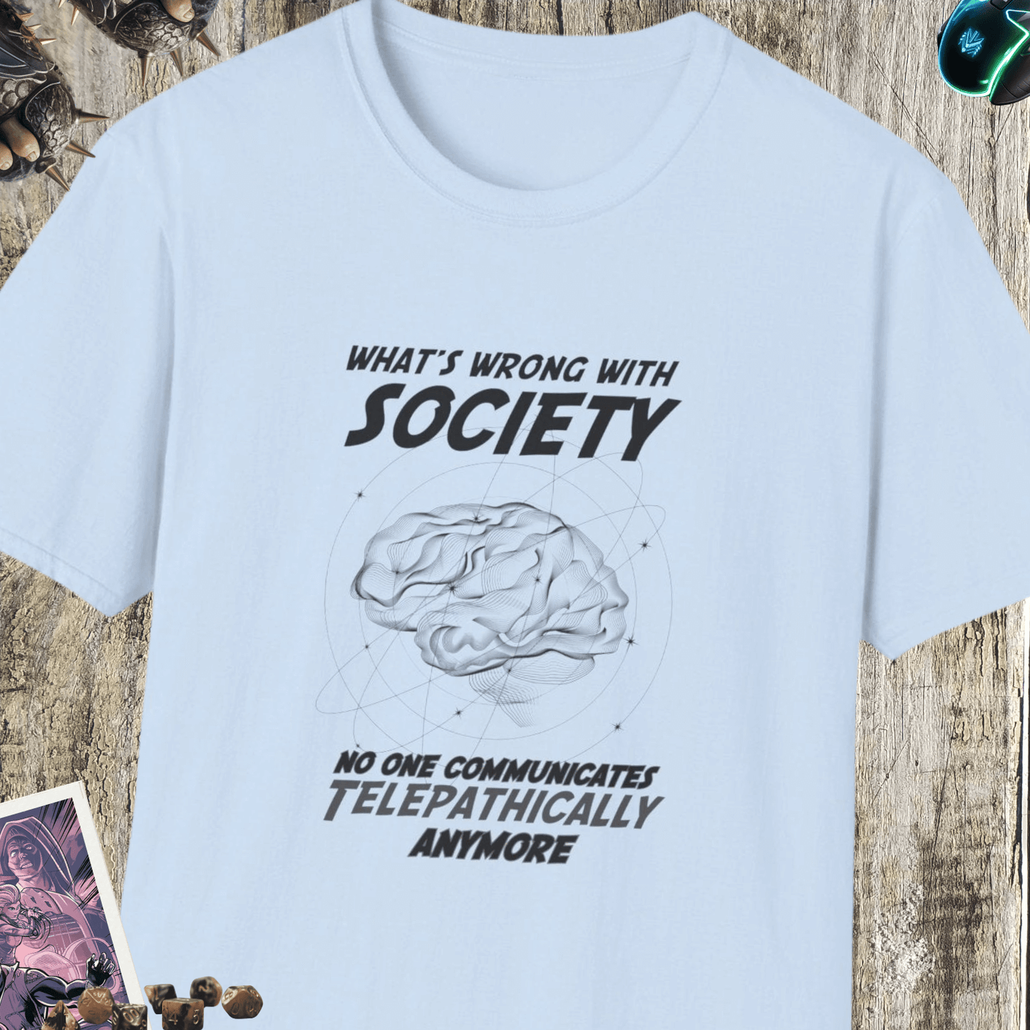 Telepathically Anymore Unisex Softstyle T-Shirt