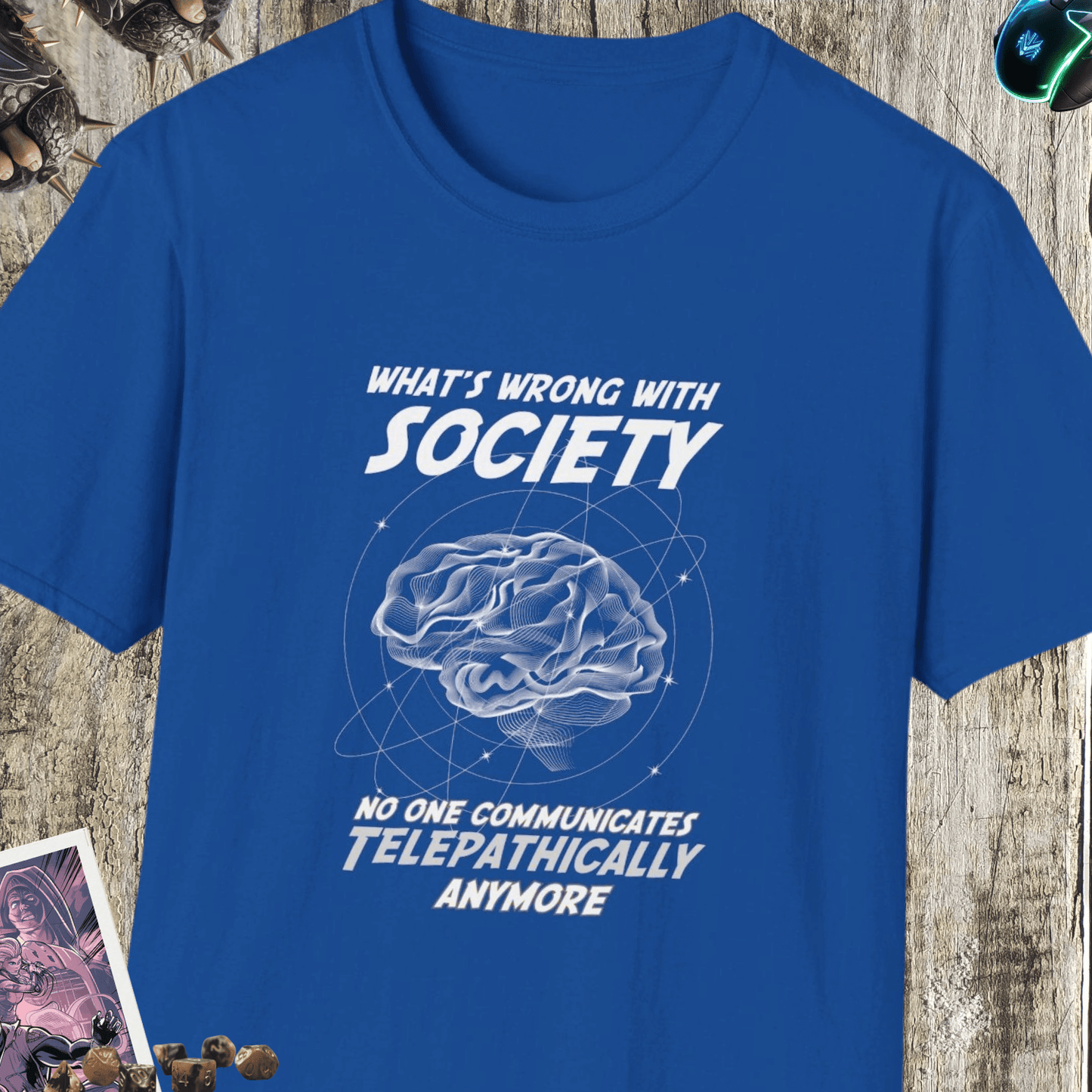 Telepathically Anymore Unisex Softstyle T-Shirt