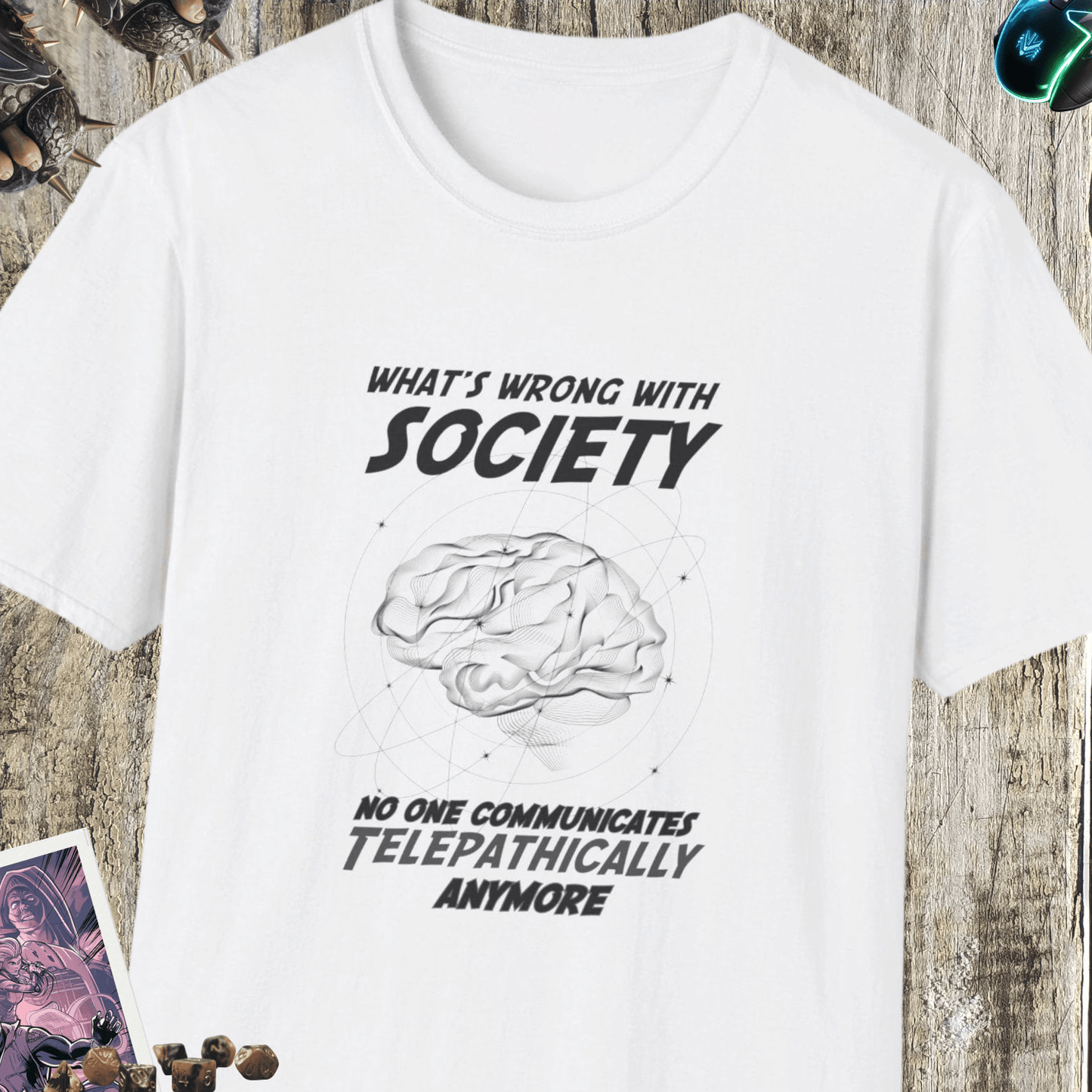 Telepathically Anymore Unisex Softstyle T-Shirt