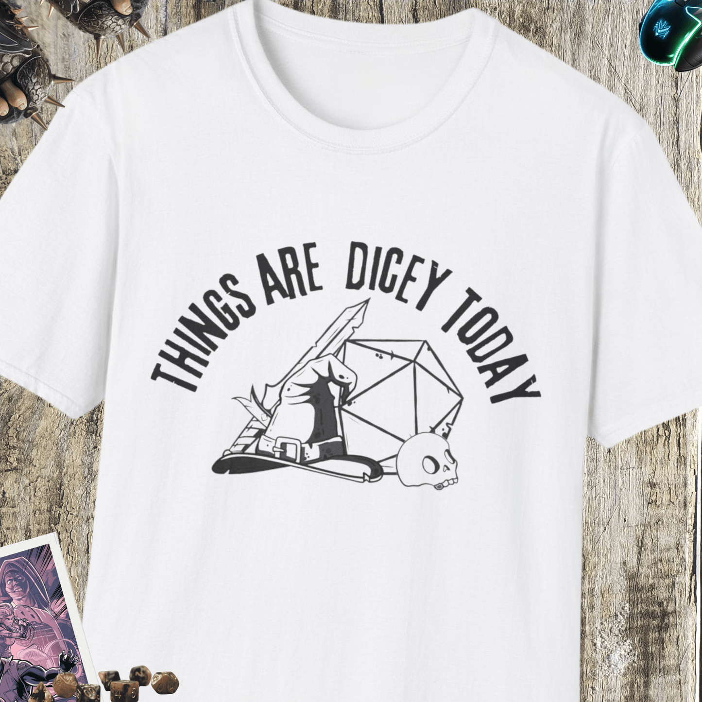 Things Are Dicey Today Unisex Softstyle T-Shirt